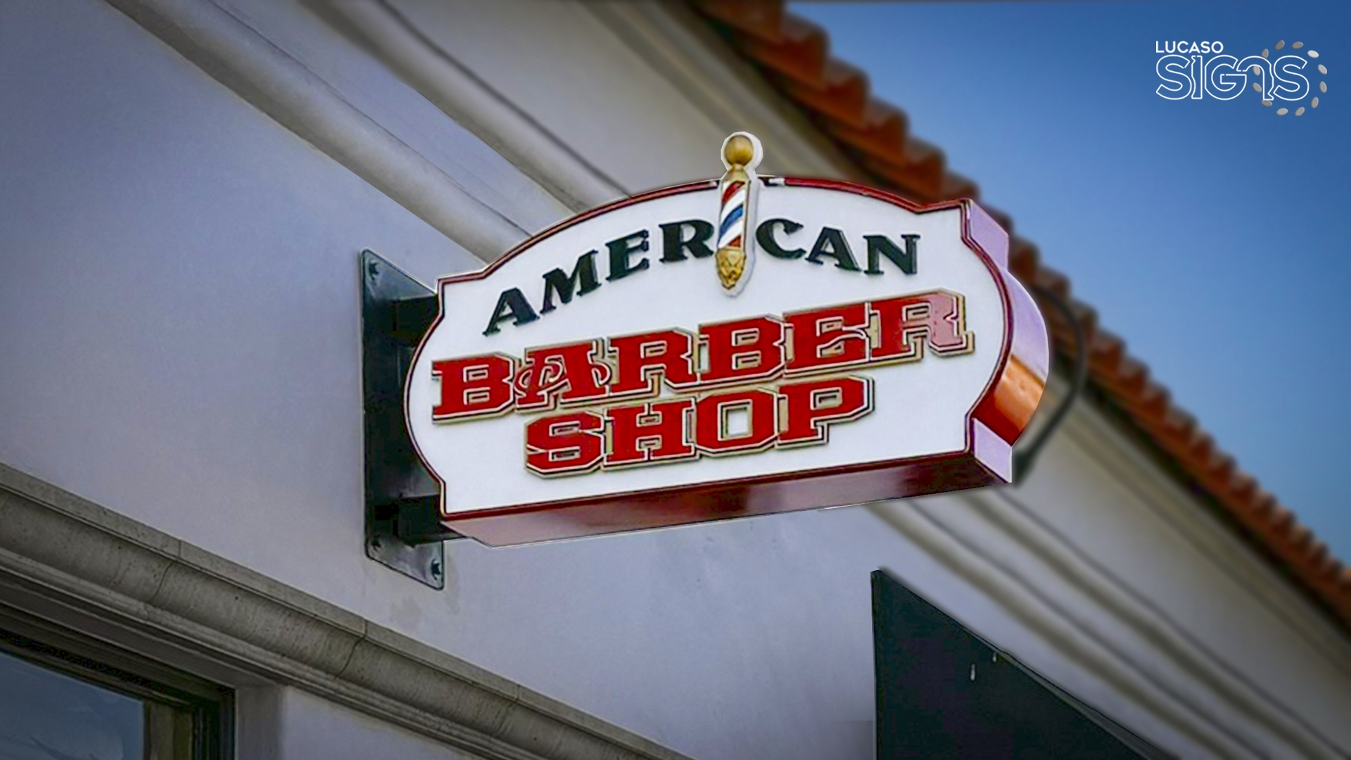 Barber shop old school light box by lucaso signs