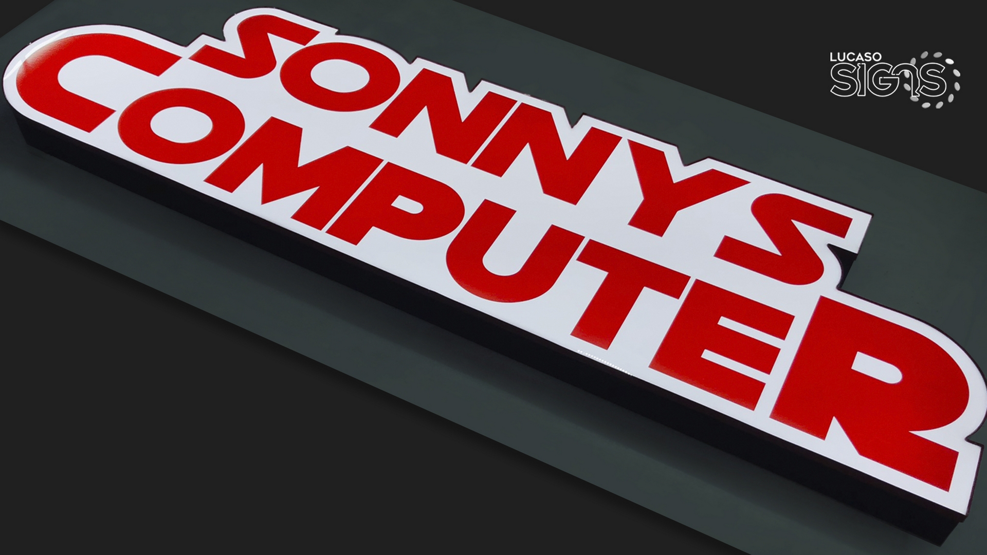 Custom Cloud Sign with translucent vinyls 3M high performance by lucaso signs