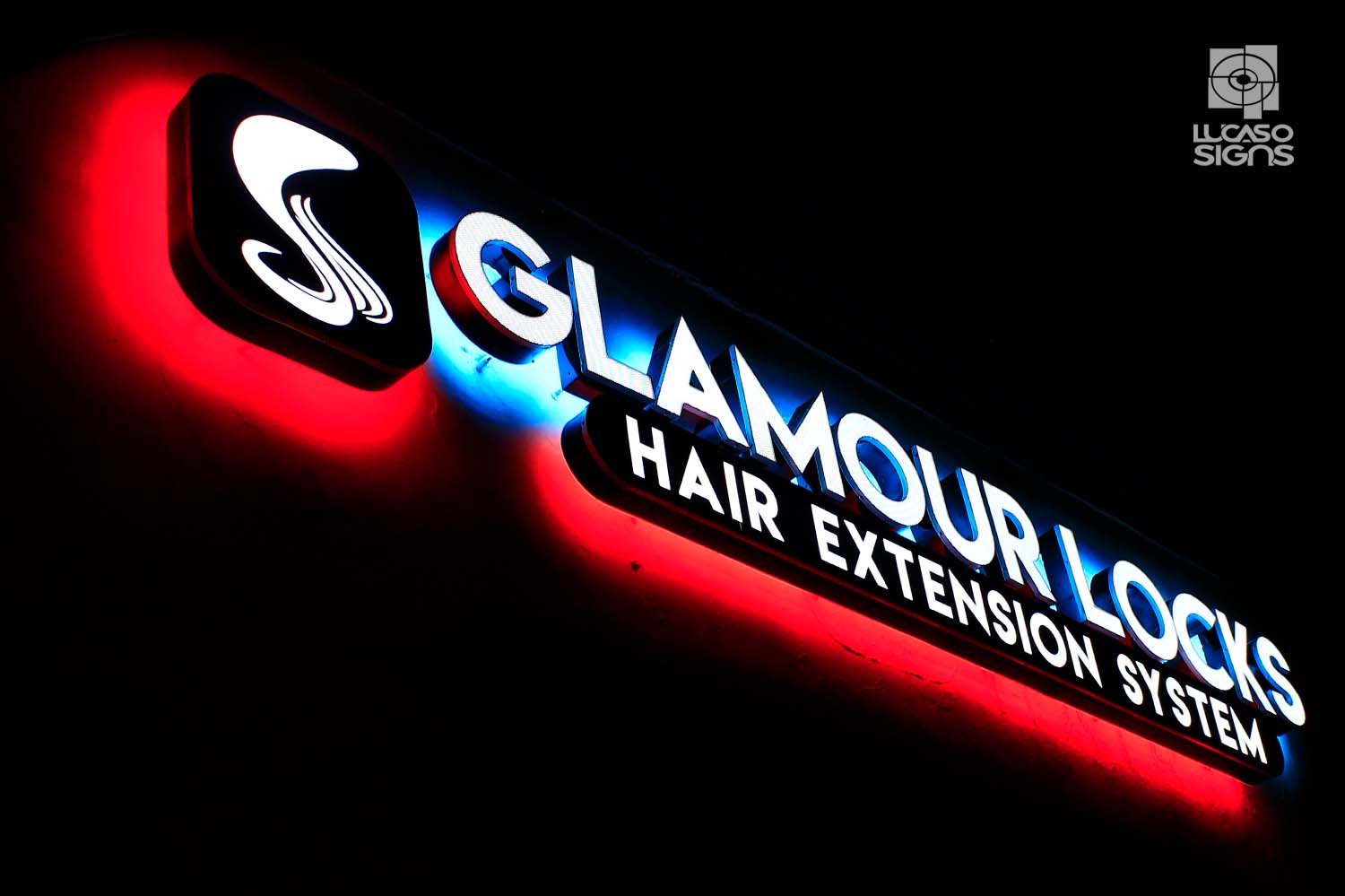 Double light front and Halo channel letters by lucaso signs