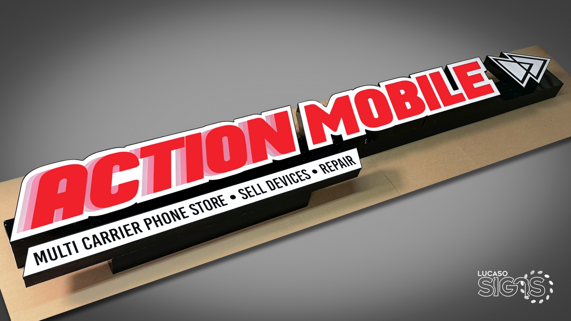 Custom Cloud sign on raceways by lucaso signs