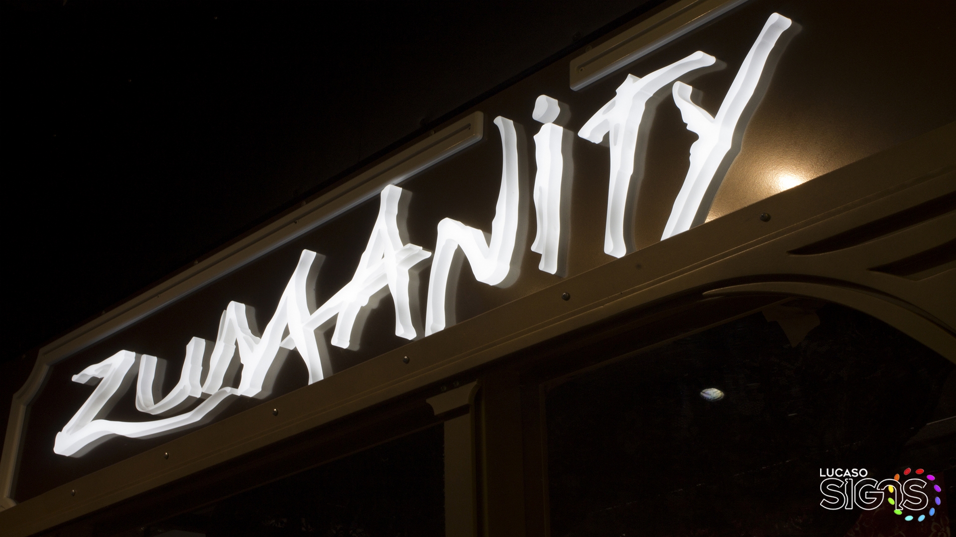 Push Through clear acrylic letters by Lucaso Signs