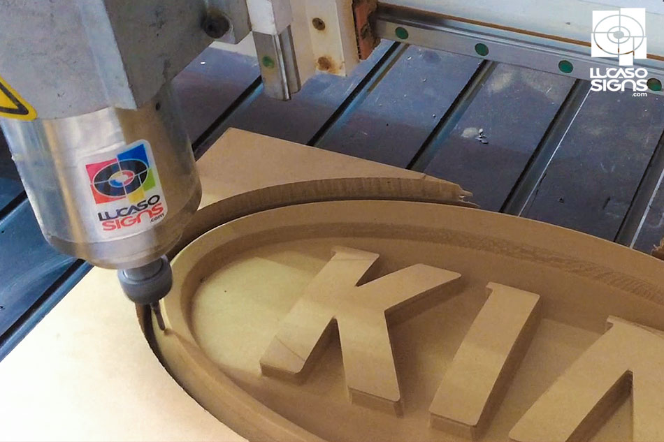 CNC Mold fabrication for thermoformed acrylic sign by lucaso signs