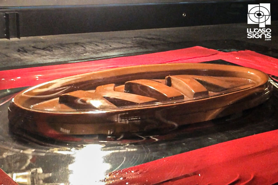 process PETG thermoformed acrylic sign by lucaso signs