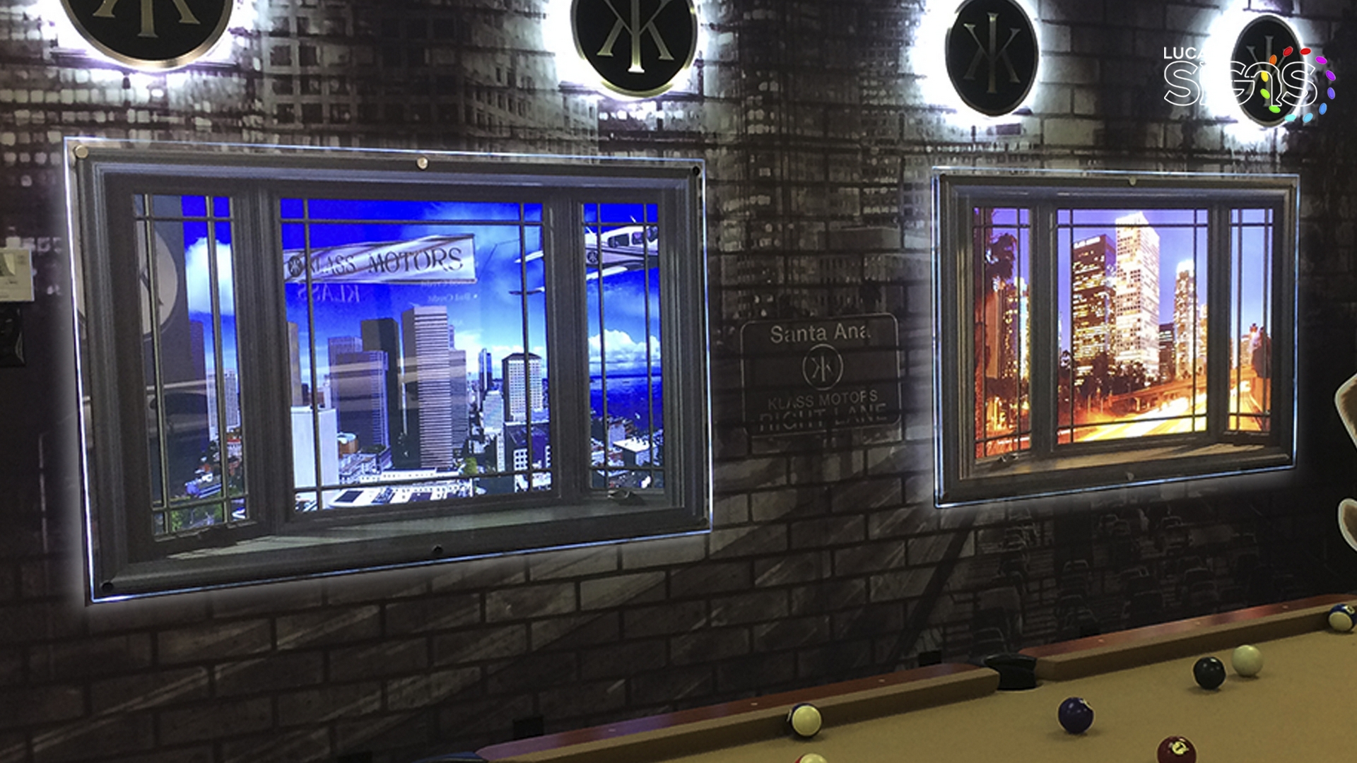 Ultra Thin Light Box window frame print by Lucaso Signs